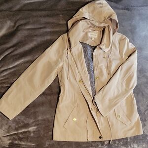 Charter Club Beige Hooded Utility Jacket